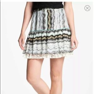 Ella Moss Zuma tiered pull on ruffle skirt XS